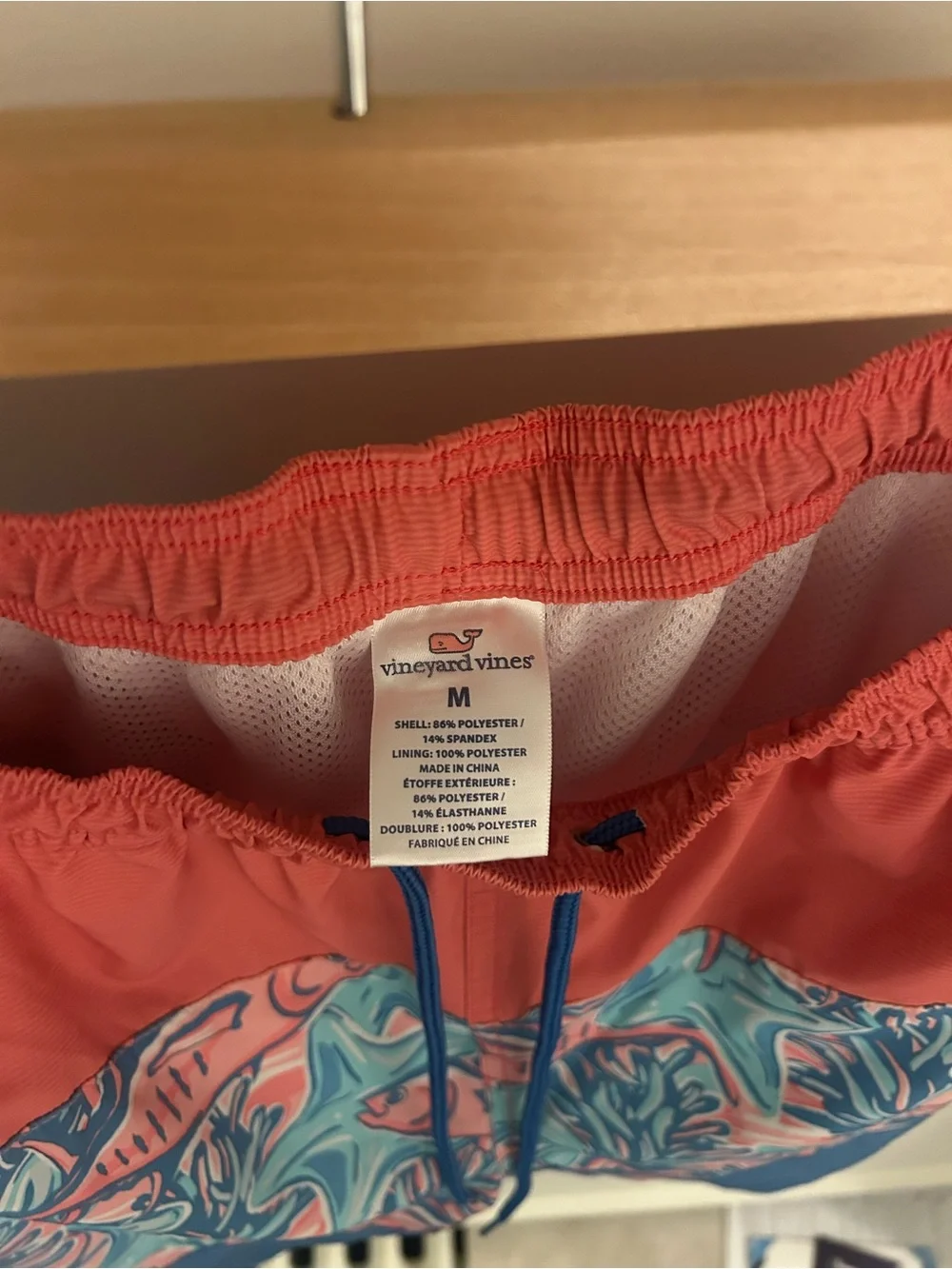 Vineyard Vines Coral, Teal & Blue Tropical Swim Hybrids